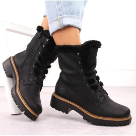 Botas de piel Rieker 72625-00 negro 16