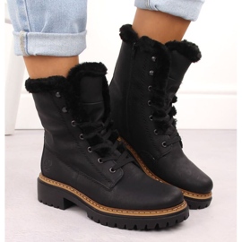 Botas de piel Rieker 72625-00 negro 18