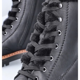 Botas de piel Rieker 72625-00 negro 24