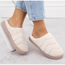 Zapatillas de estar por casa Unisoft W 6622 EVE466B de pelo beige 10