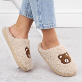Zapatillas de estar por casa con osito Unisoft W 6625 EVE467 beige 8