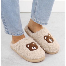 Zapatillas de estar por casa con osito Unisoft W 6625 EVE467 beige 10