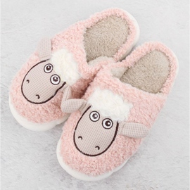 Pantuflas Filippo de piel con oveja W DK6683 PAW577B rosado 12