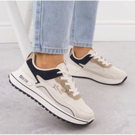 Big Star Zapatos deportivos femeninos grandes estrellas nn274a092 blanco beige 7