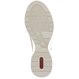 Zapatillas de deporte en una cuña rieker n4316 zlotys dorado 24
