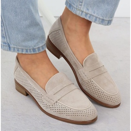 Zapatos de ante Openwork Lords Potocki SZ12585 Beige 11