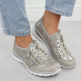 Rieker L32P6-90 Silver Openwork Sports Shoes plata 19