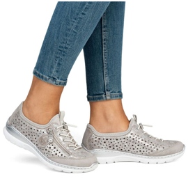 Rieker L32P6-90 Silver Openwork Sports Shoes plata 24
