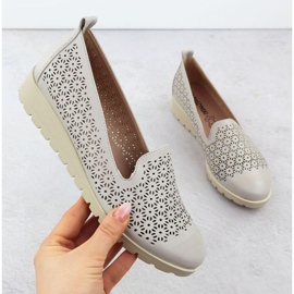 M.Daszyński Zapatos en M. Daszyński MR1628-20 en flores gris 5