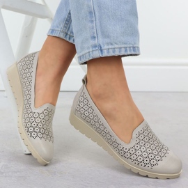M.Daszyński Zapatos en M. Daszyński MR1628-20 en flores gris 8