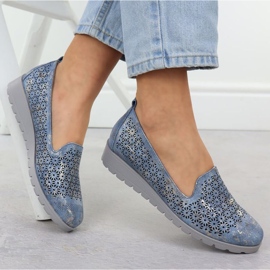 M.Daszyński Zapatos en M. Daszyński MR1628-20 en flores azul 7