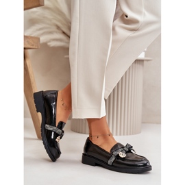 S.Barski Mocasines de mujer pintados con Bows S. Barski Hy42-331a Negro 4