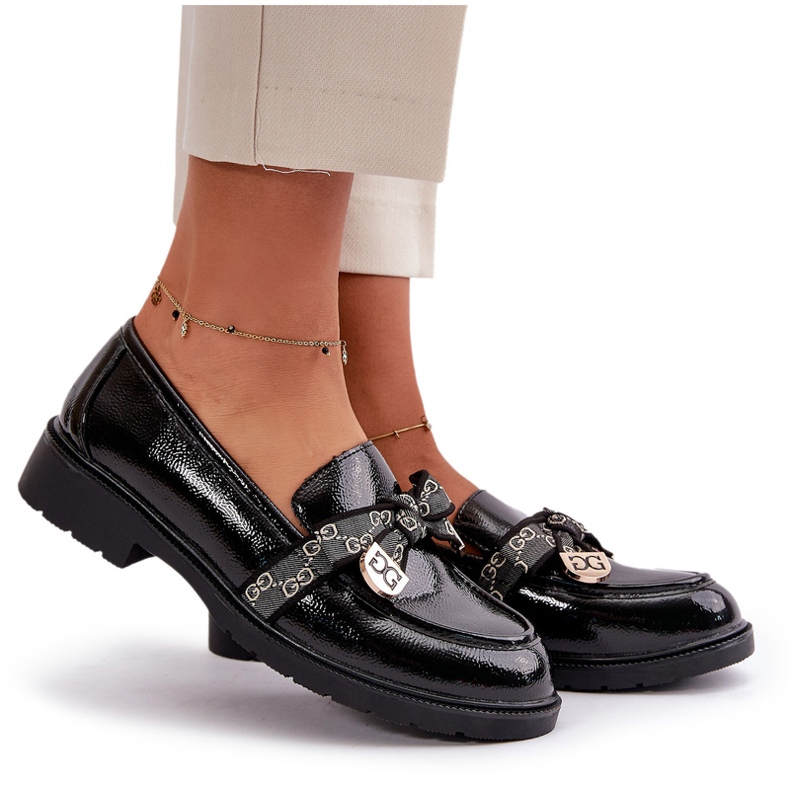 S.Barski Mocasines de mujer pintados con Bows S. Barski Hy42-331a Negro 6 S.Barski Mocasines de mujer pintados con Bows S. Barski Hy42-331a Negro 6