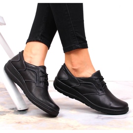 Zapatos cómodos mujer piel negro Helios 715 5