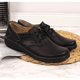 Zapatos cómodos mujer piel negro Helios 715 4