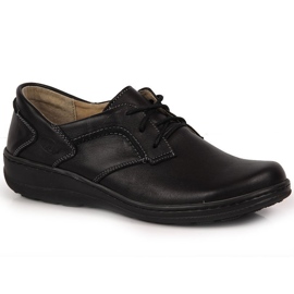 Zapatos cómodos mujer piel negro Helios 715 1