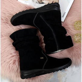Botas de piel con aislamiento para mujer RIEKER Z7171-01 negro 1 Botas de piel con aislamiento para mujer RIEKER Z7171-01 negro 1