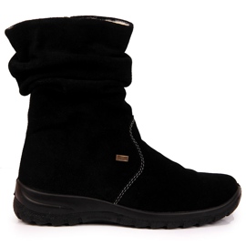 Botas de piel con aislamiento para mujer RIEKER Z7171-01 negro 11