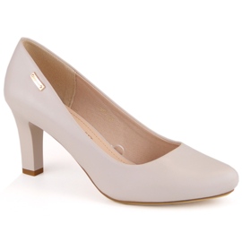 Zapatos de tacón beige de Sergio Leone 1