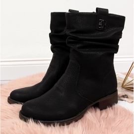 Botas negras de mujer con aislamiento de lana Rieker Z9583 negro 10
