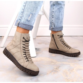 Botas cómodas de mujer con aislamiento beige Rieker Y3420-60 16