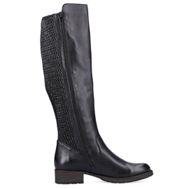 Botas negras de piel para mujer Rieker Z9591-00 negro 10