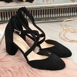 Sandalias negras de mujer en el puesto Sergio Leone SK863 negro 4