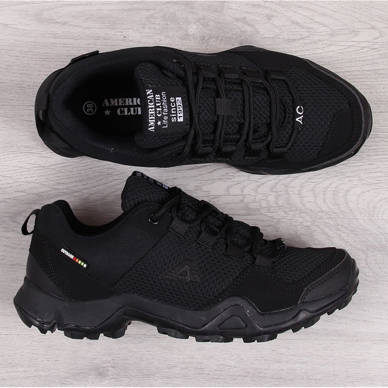 Zapatillas deportivas de trekking de hombre American Club negras negro 1