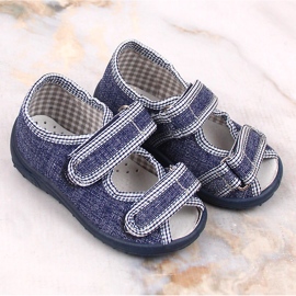 Chanclas niños sandalias casa azul marino y gris Nazo 7