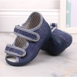 Chanclas niños sandalias casa azul marino y gris Nazo 8