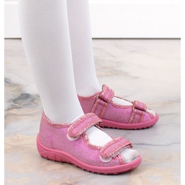 Zapatillas casa niña, sandalias de estar por casa rosa brillante Nazo rosado 1