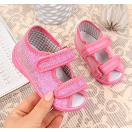 Zapatillas casa niña, sandalias de estar por casa rosa brillante Nazo rosado 4
