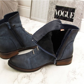 Botas de mujer con adornos con aislamiento azul Jezzi JEZ52D 3