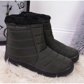 Botas de nieve impermeables con cremallera caqui NEWS verde 3