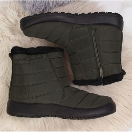 Botas de nieve impermeables con cremallera caqui NEWS verde 4