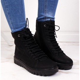 Negro Rieker Y3420-00 botas insuladas mujer 15