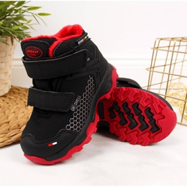 Botas de nieve negras impermeables con cierre adhesivos para niño American Club negro 2