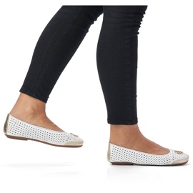 Bailarinas mujer caladas blancas Rieker 41459-80 7