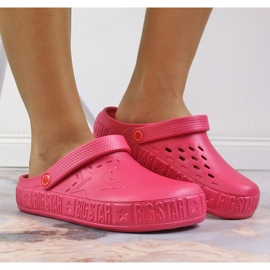 Pantuflas mujer rosa kroks rosa Big Star II275007 rosado 7