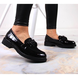 S.Barski Mocasines de mujer lacados señores con un lazo negro S. Barski 8