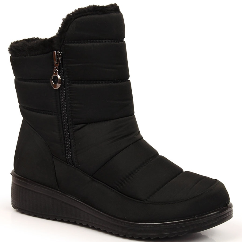 News Botas de nieve insuladas de mujer negras con cremallera NOVEDADES negro 1