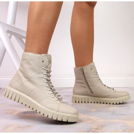 Botines plataforma mujer beige Rieker Y3420-61 10