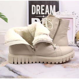 Botines plataforma mujer beige Rieker Y3420-61 8