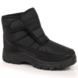 News Botas de nieve para hombre con aislamiento de velcro, negras Novedades negro 1 News Botas de nieve para hombre con aislamiento de velcro, negras Novedades negro 1