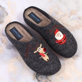 Zapatillas casa mujer fieltro Navidad Panto Fino KK267038 gris 3