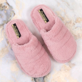 Zapatillas de estar por casa de felpa rosa para mujer T.Sokolski rosado 4