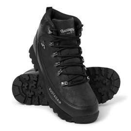 Zapatos trekking hombre Bustagrip piel negro 3