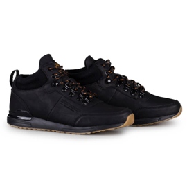 Zapatos negros de piel para hombre Jogger Bustagrip 4
