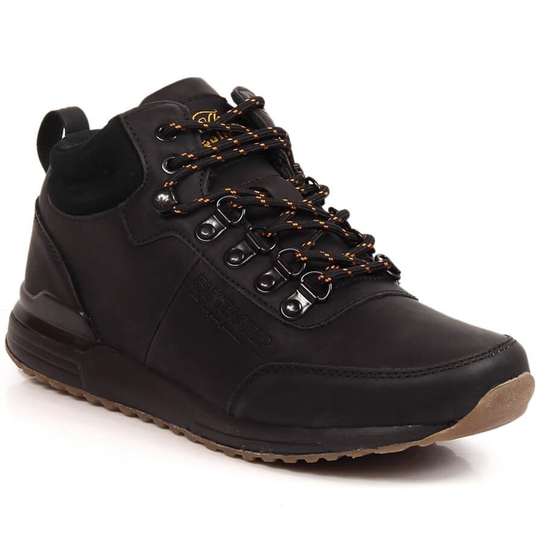 Zapatos negros de piel para hombre Jogger Bustagrip 2