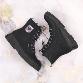 Botas cómodas impermeables para mujer negras Rieker X3410-00 negro 11